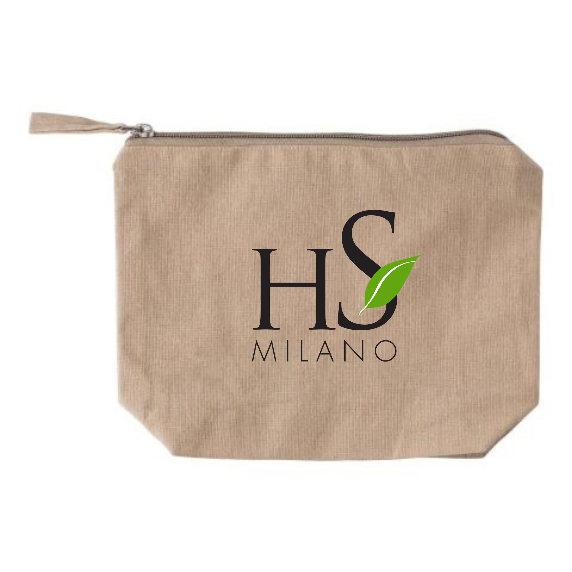 HS MILANO Kosmetiktasche aus recycelter Baumwolle 16x6x22 cm